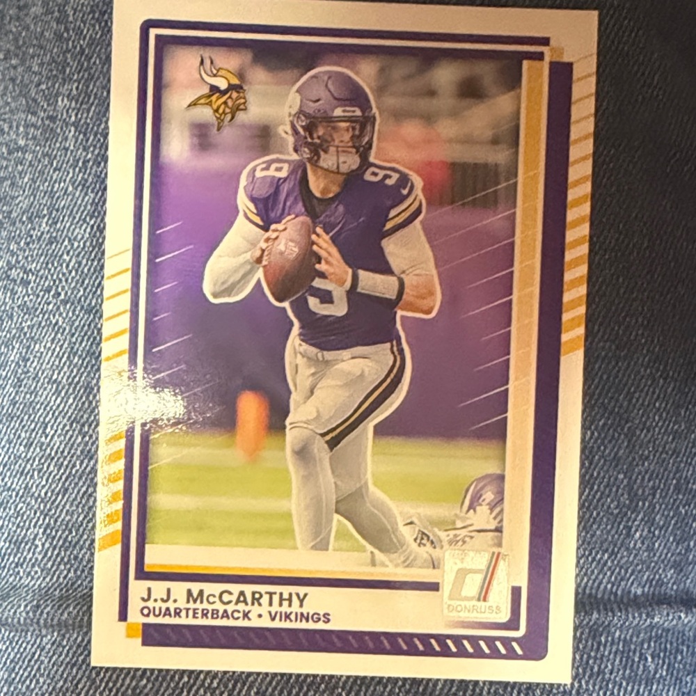 J.J. McCarthy Football Trading Card- Panini 2025 No.57